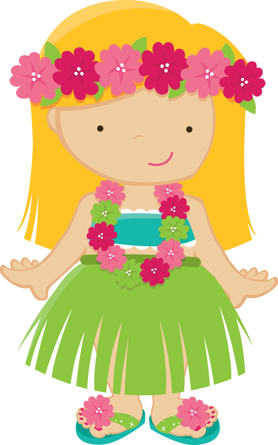 Hibiscus clipart aloha. Zwd yellow hula girl