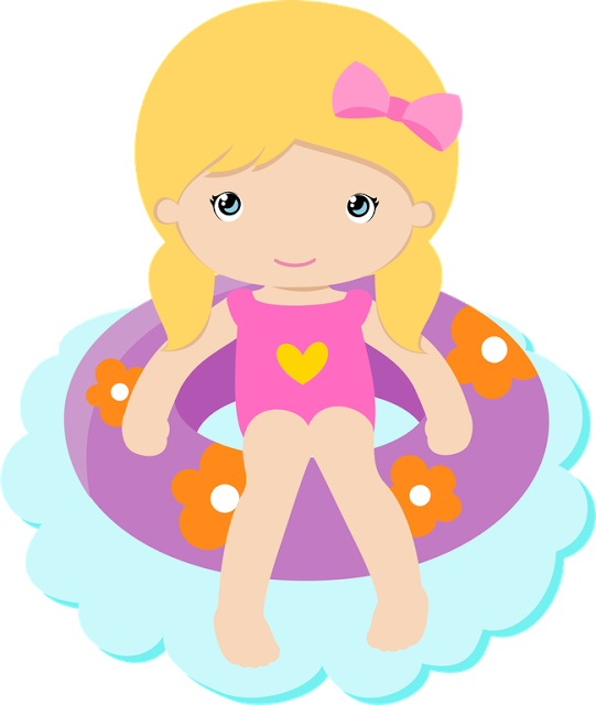 Fiesta clipart summer. Praia piscina en alberca
