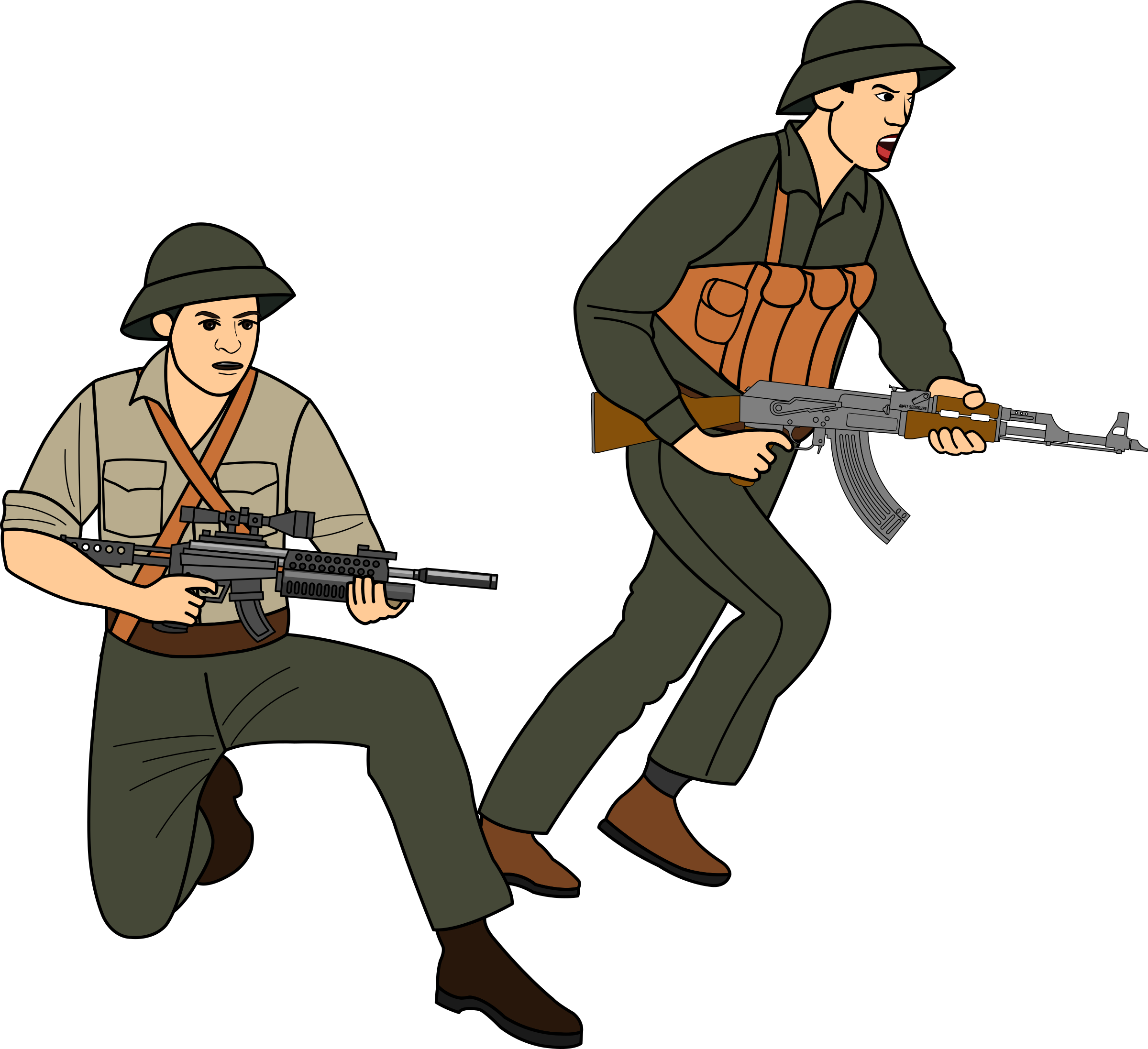 Fight clipart army fighting. Soldiers in battle big