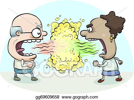 Fight clipart bad citizenship. Vector art breath drawing