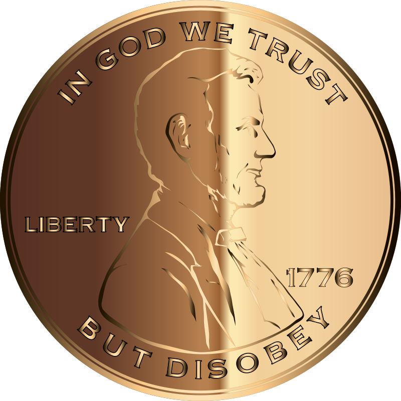 Fight clipart disobedience. Us penny medium image