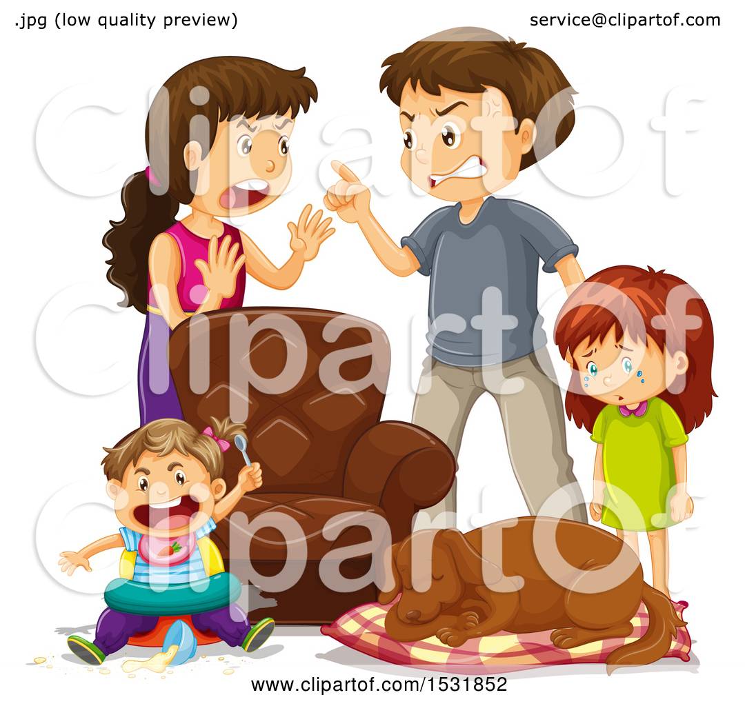 fight clipart family fight