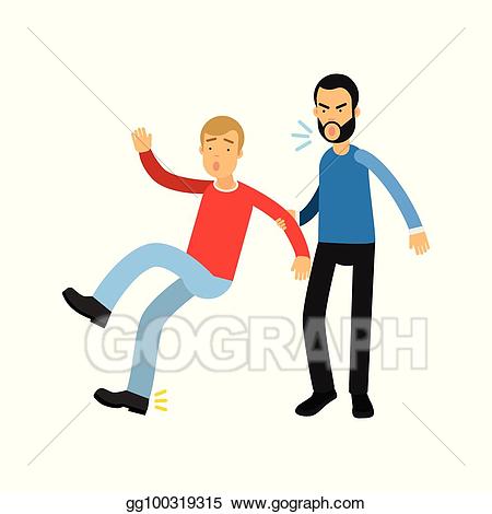 fight clipart grabbed