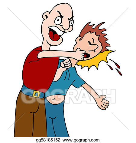 fighting clipart punched