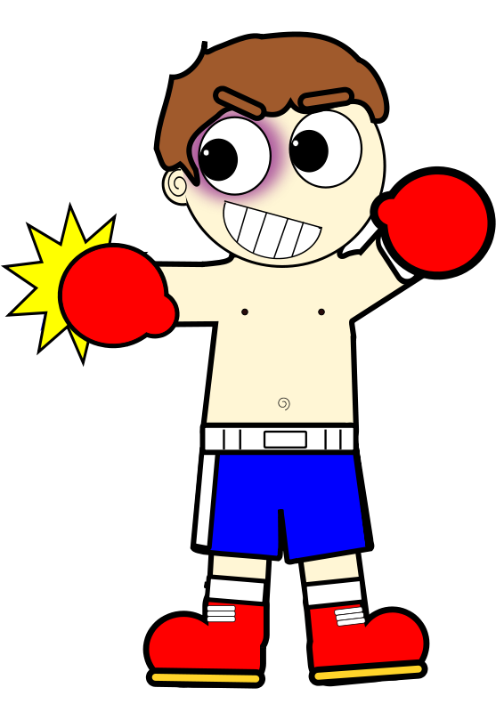 fight clipart woman boxing