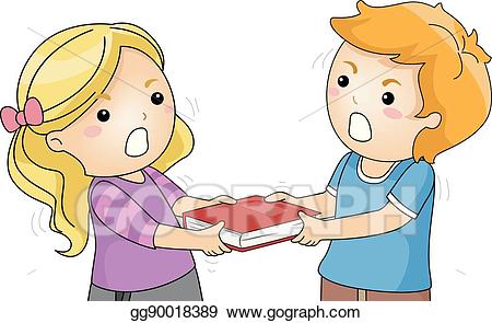 fighting clipart child sharing