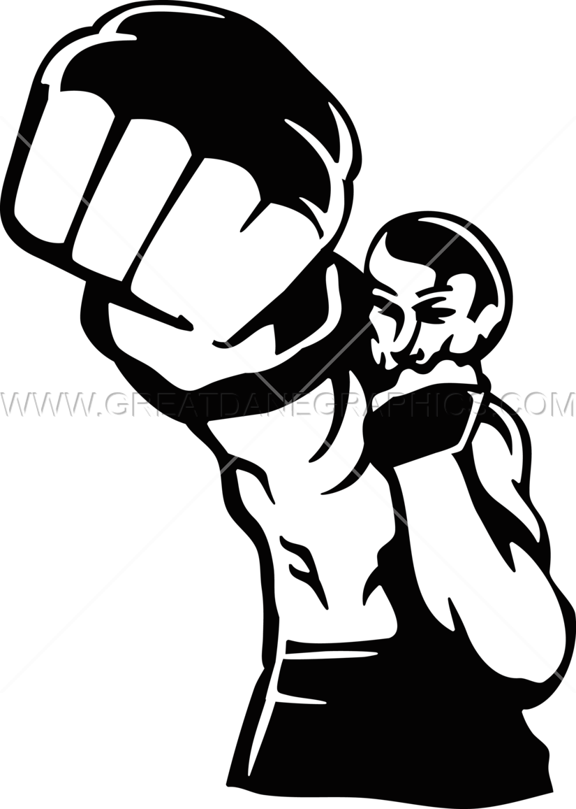 fighting clipart punched