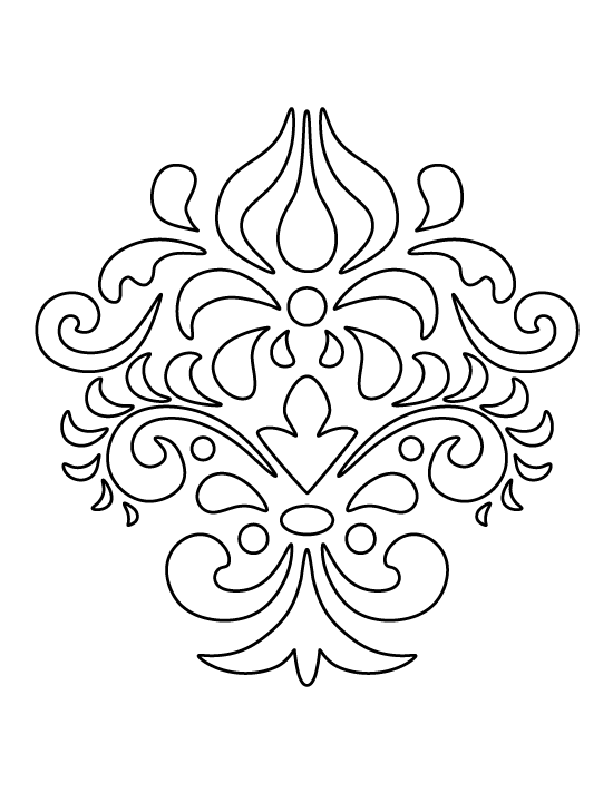 Scroll clipart damask. Drawing at getdrawings com