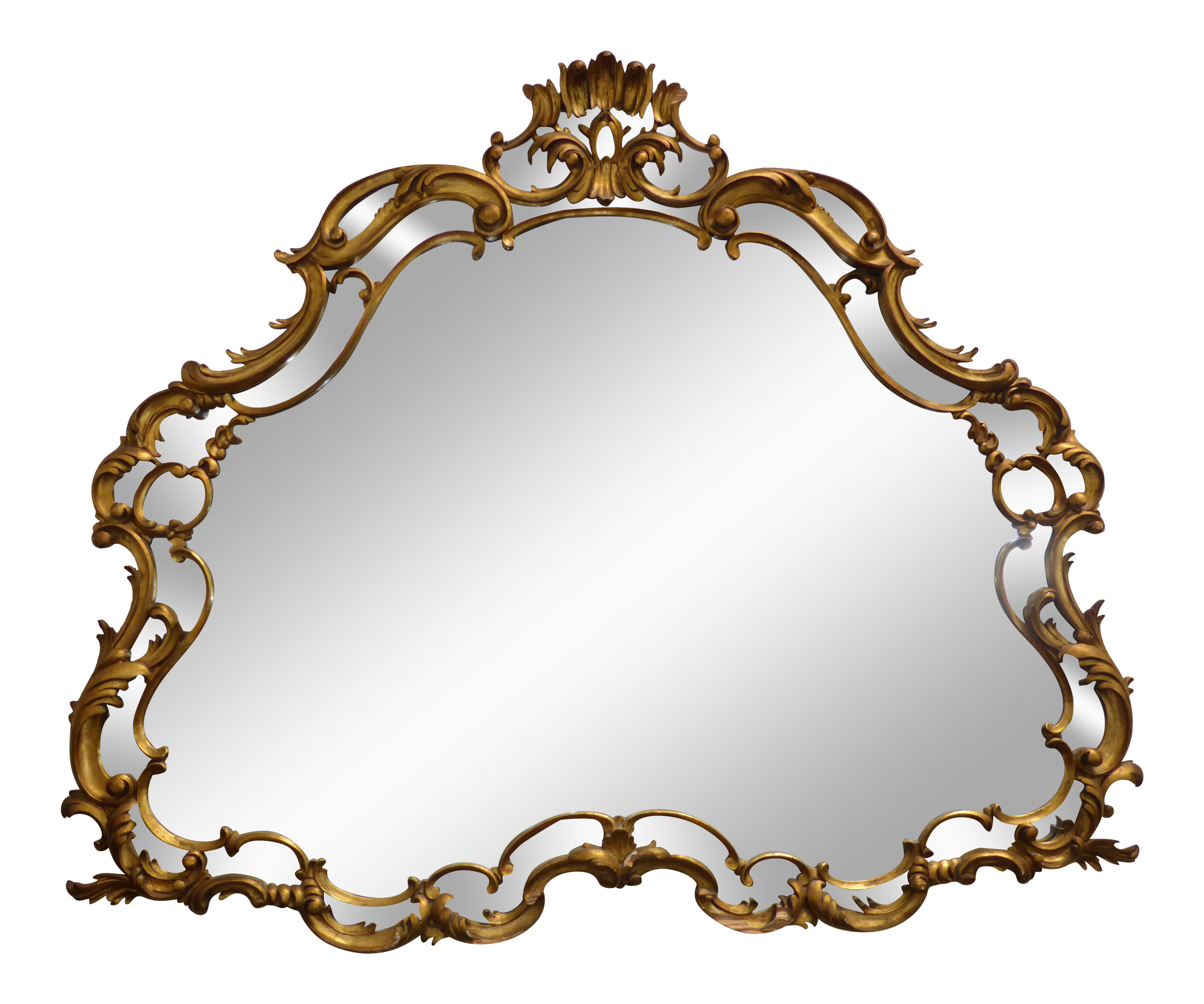 Used vintage rococo decor. Mirror clipart gold mirror