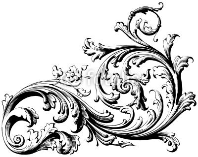 Filigree clipart scrollwork. Drawing floral scroll from