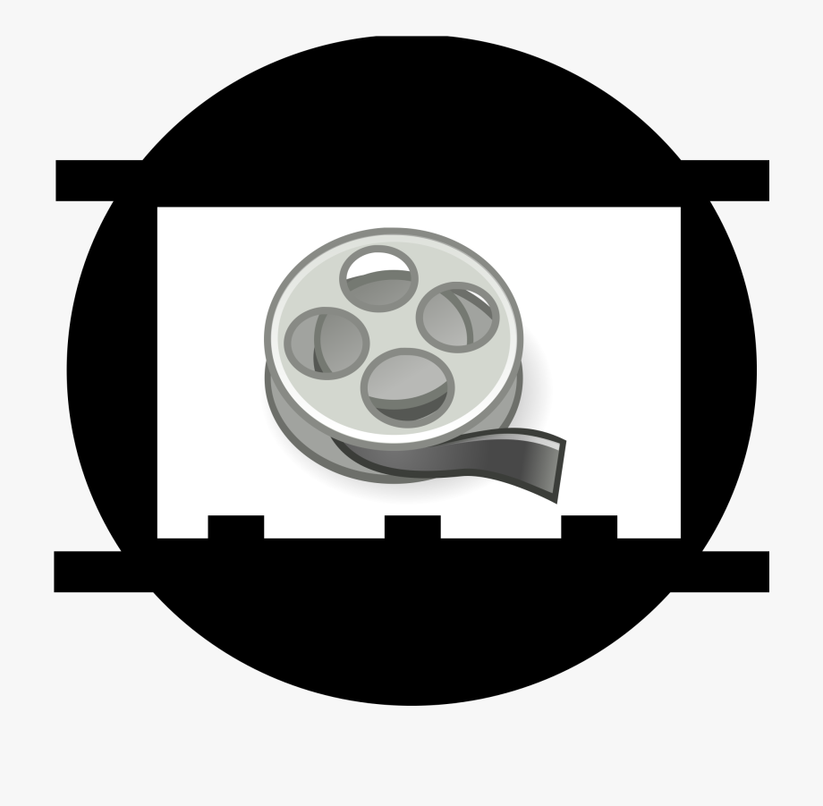 Film clipart motion picture film. Animation disc stop logo