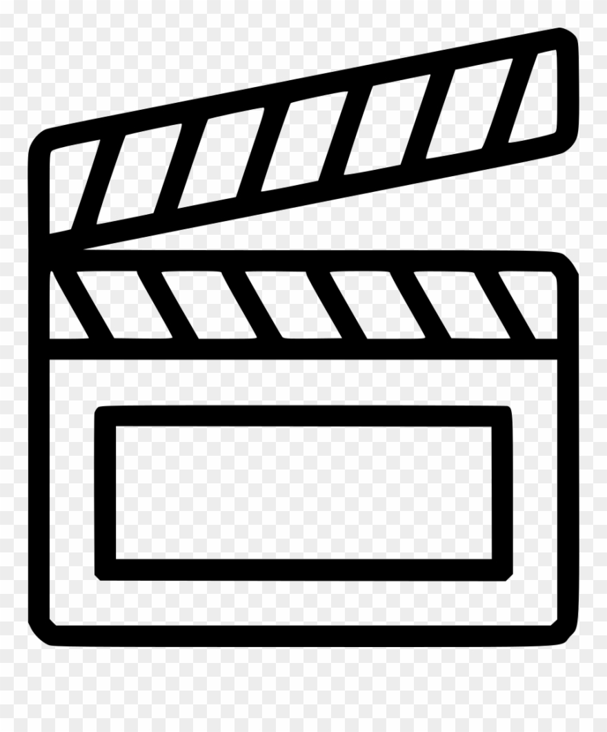 Clapper media movie cinema. Film clipart svg