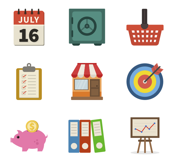 Icons free vector business. Financial clipart finance chart
