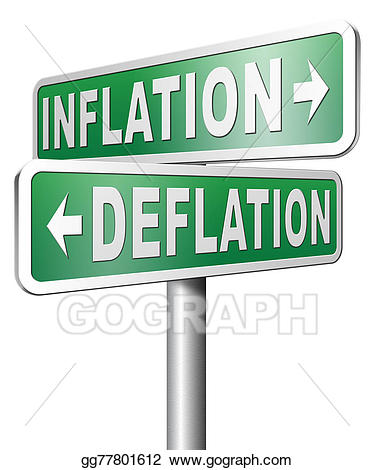 Stock illustration deflation gg. Finance clipart inflation