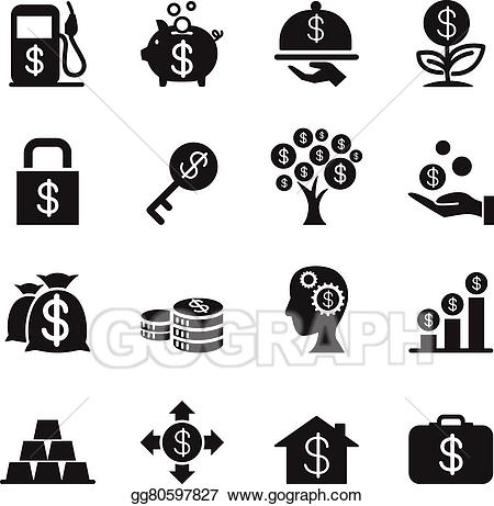 Finance clipart investment. Clip art vector silhouette