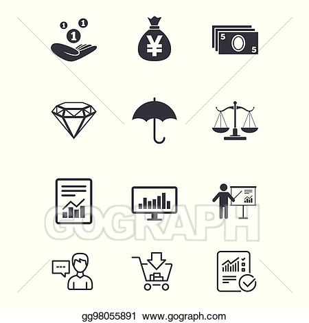 Finance clipart money. Vector cash and icons