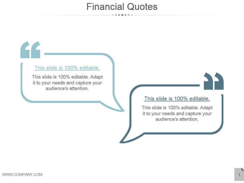 Quotes slide . Financial clipart powerpoint