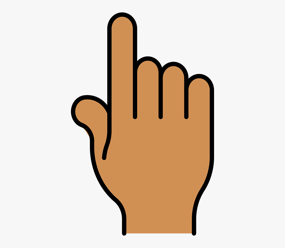 Finger clipart. Index pointer click hand
