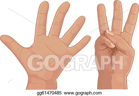 Finger clipart eight. Vector stock set of