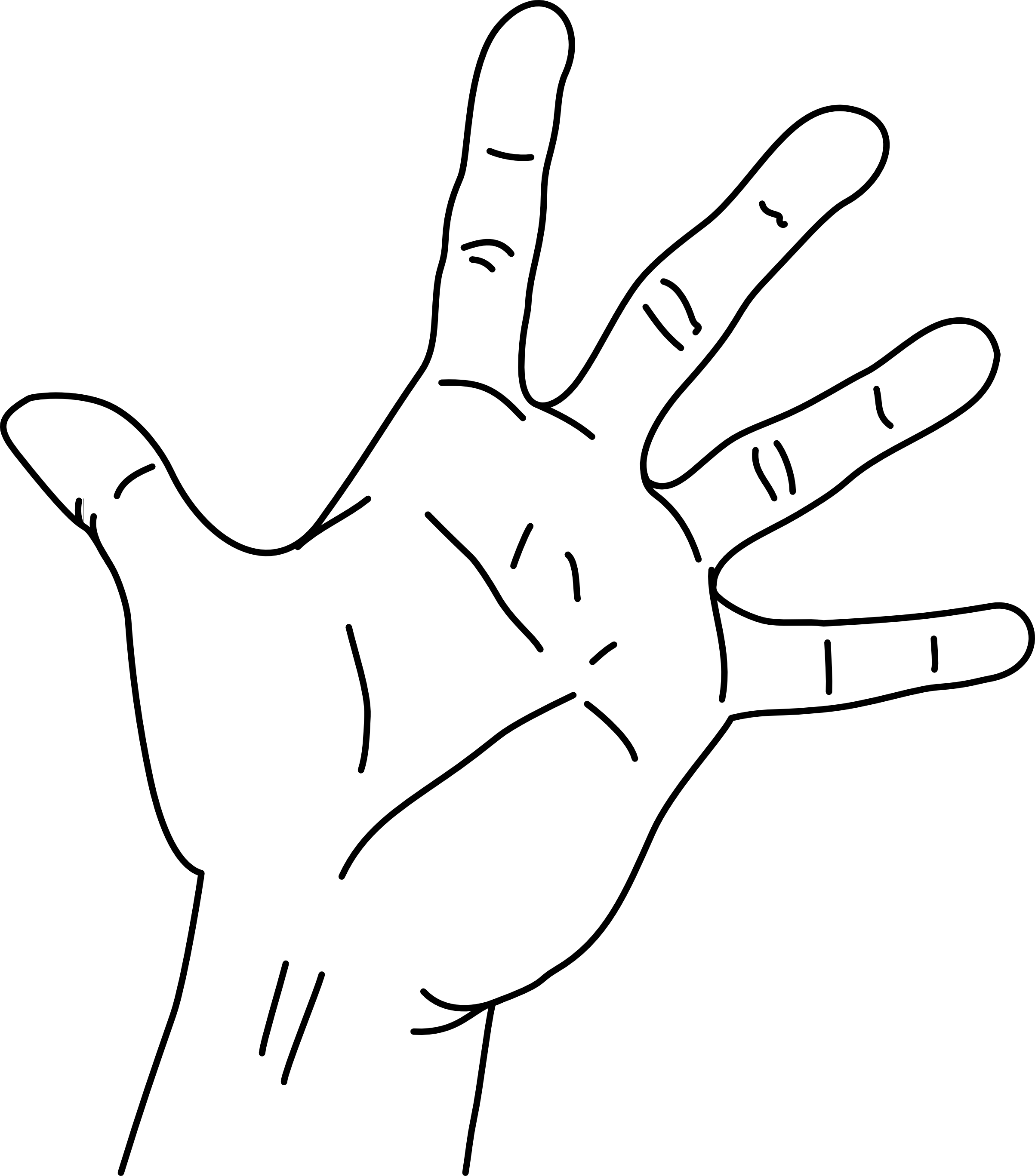 finger clipart hand span