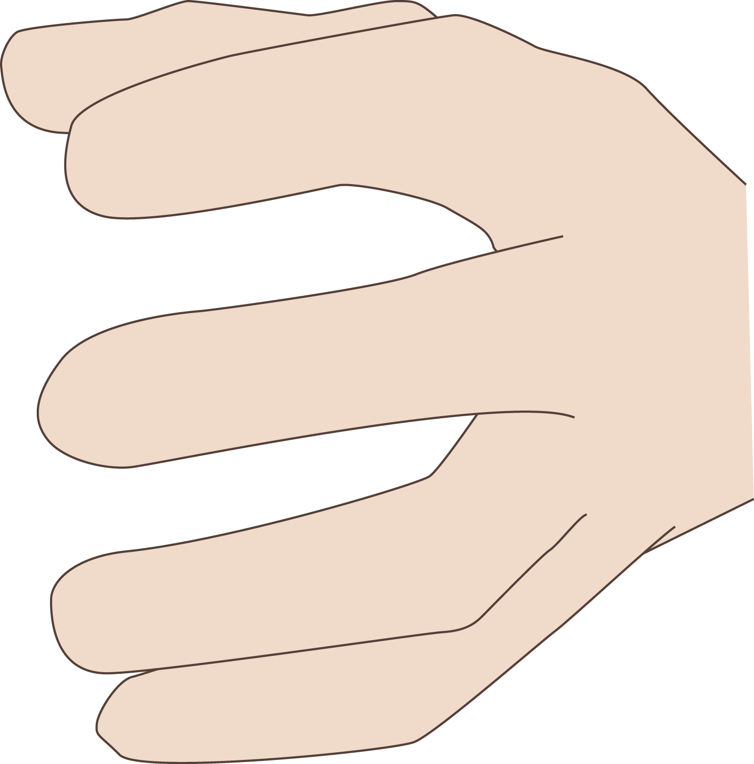 finger clipart hand span