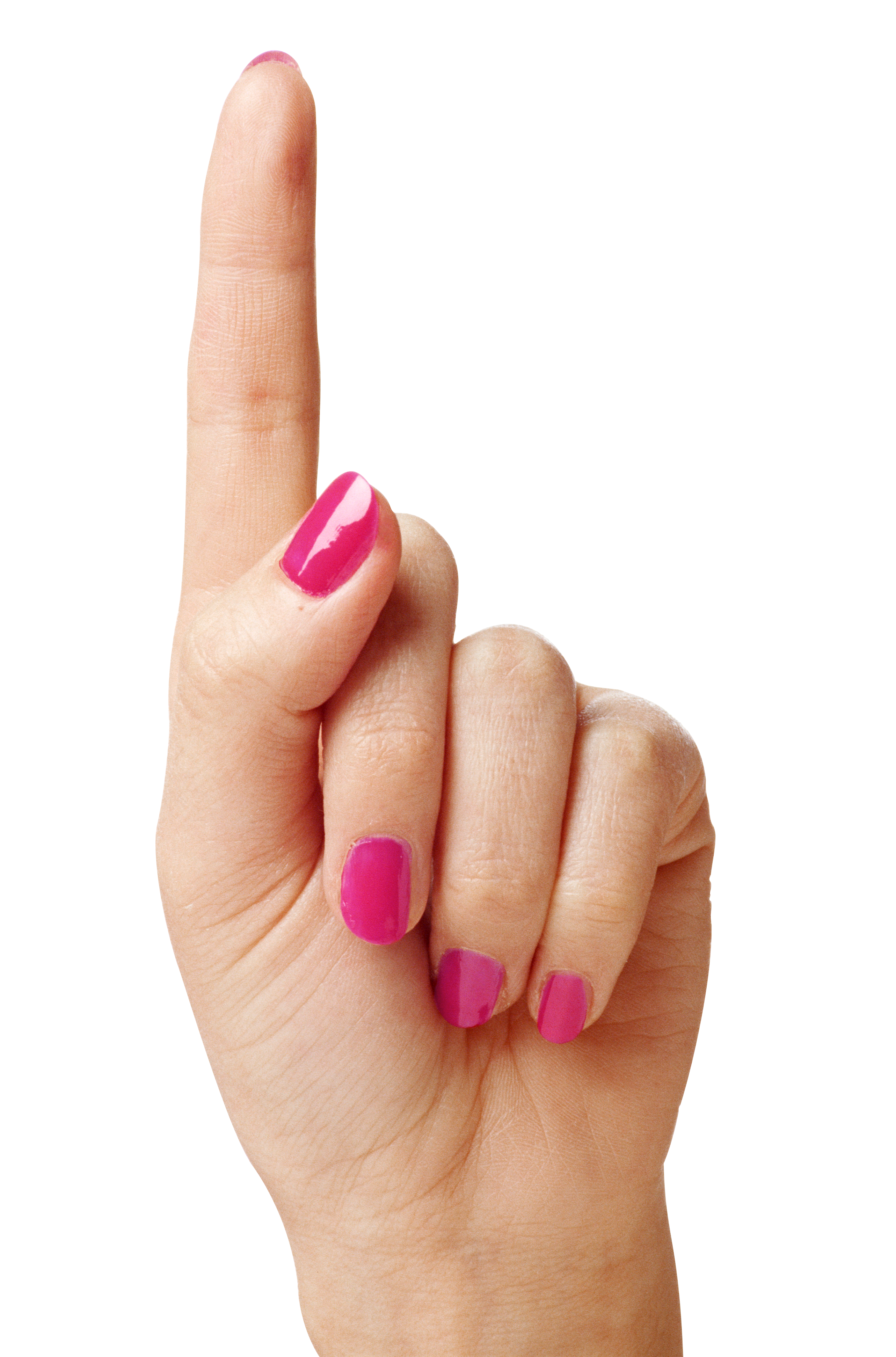 Hand showing one fingers. Nails clipart finger nail
