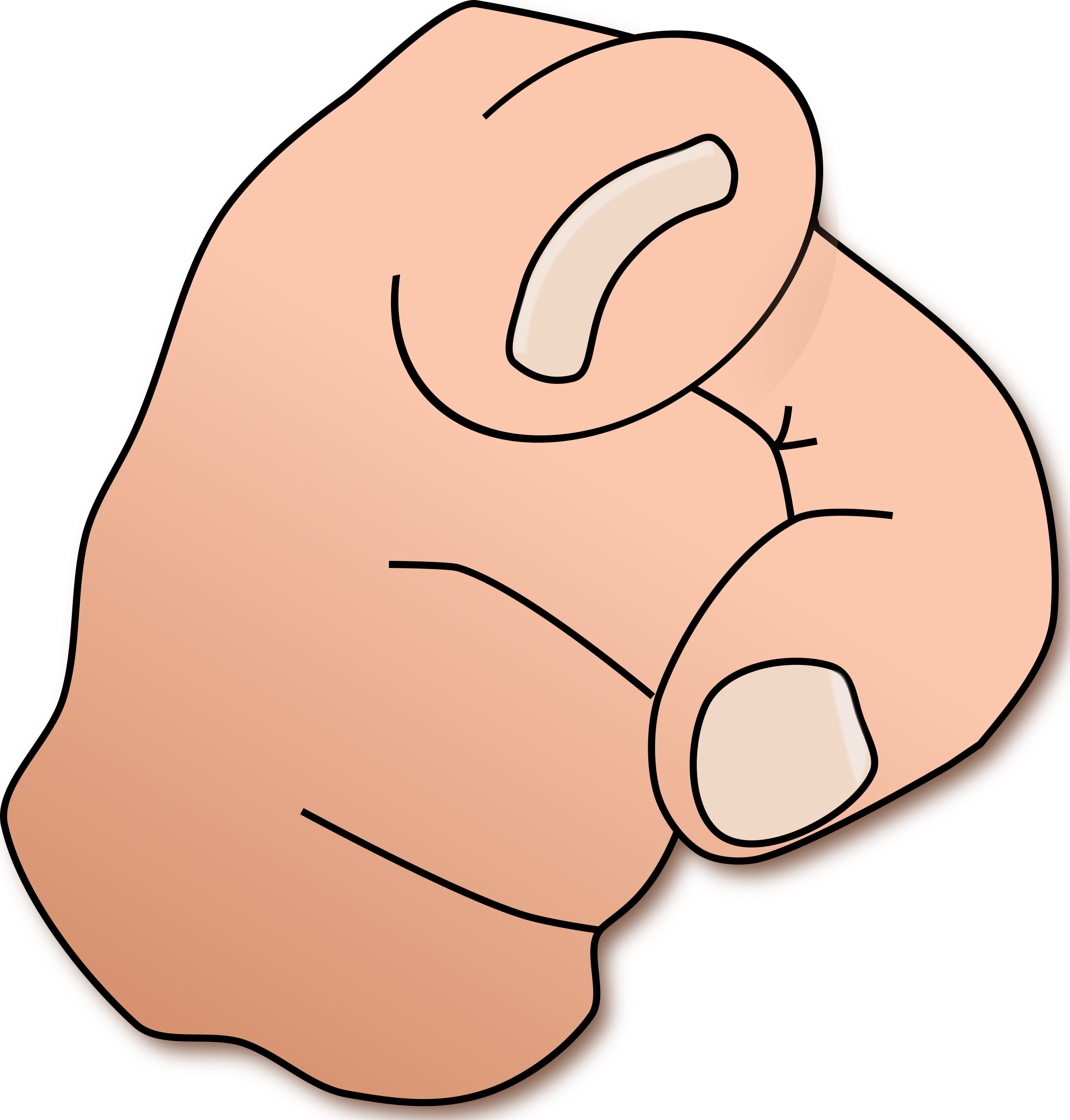 Finger big image png. Pointing clipart cartoon hand