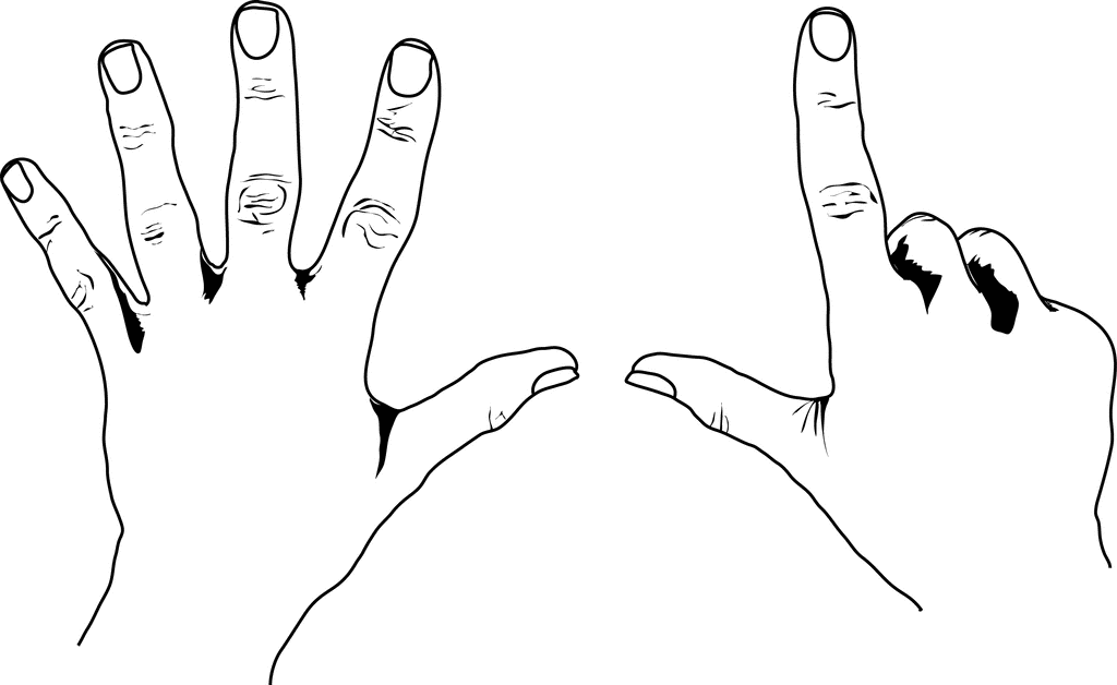 finger clipart pair hand