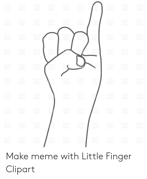 Finger clipart pinky finger. Rf make meme with