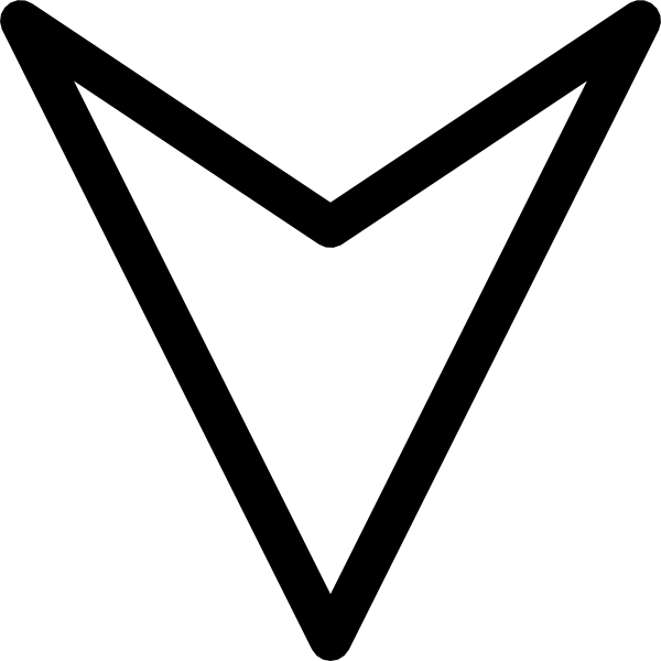 Outline down arrow clip. Finger clipart plain
