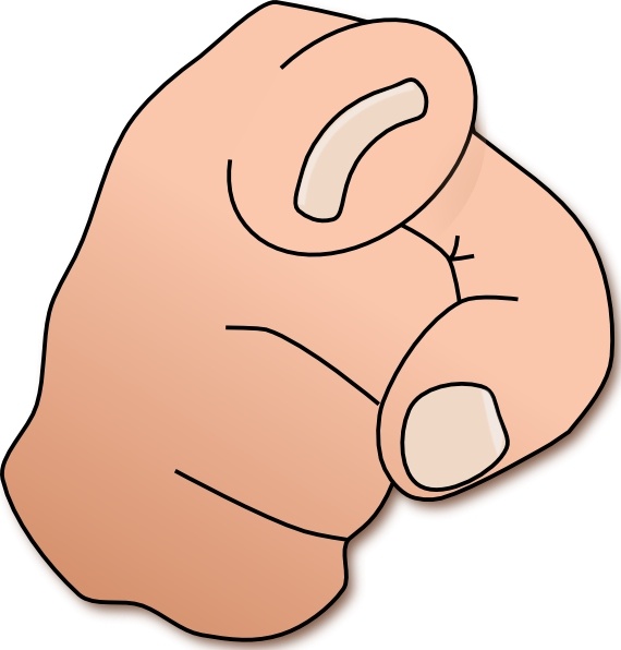 Pointing clip art free. Finger clipart pointed finger
