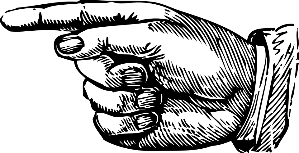 Finger clipart pointer. Pointing left