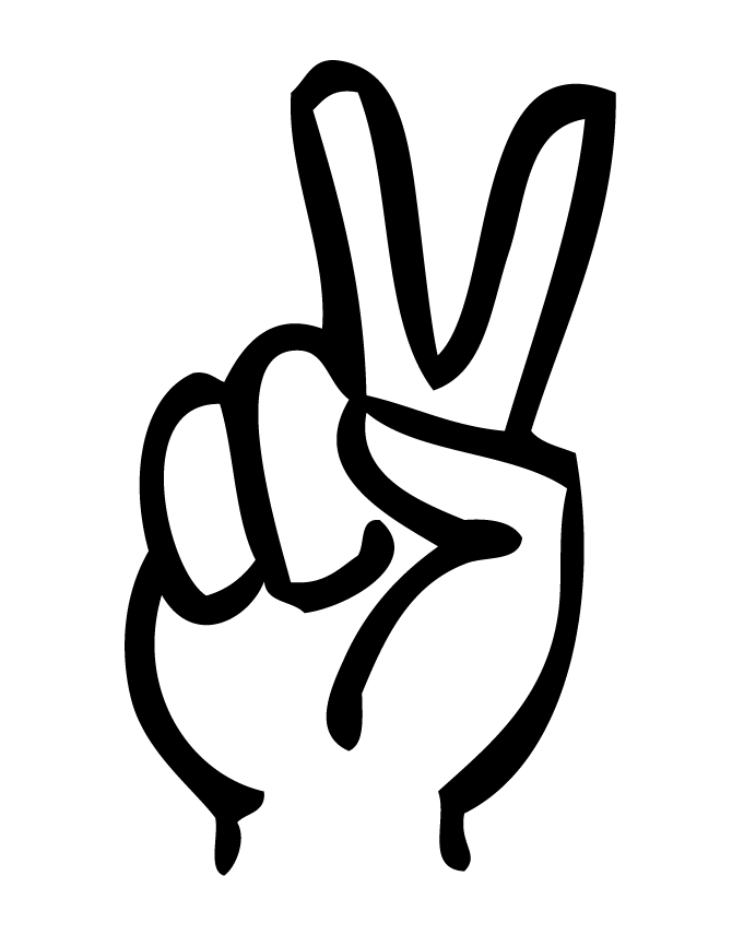 thumb clipart coloring page
