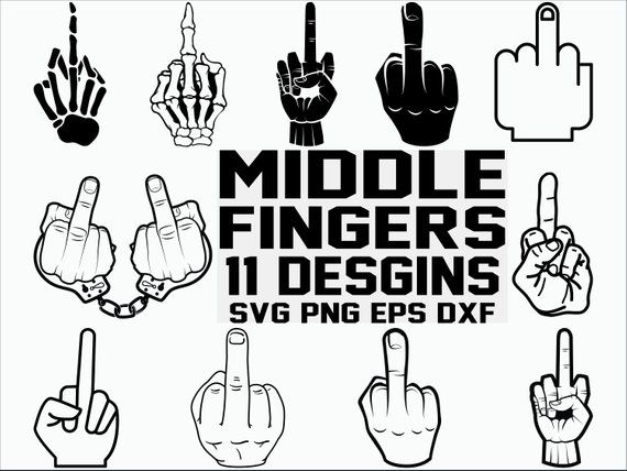 fingers clipart dxf