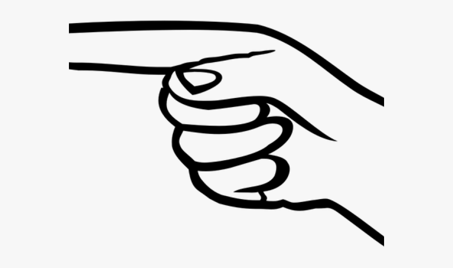 Fingers right left . Pointing clipart point hand