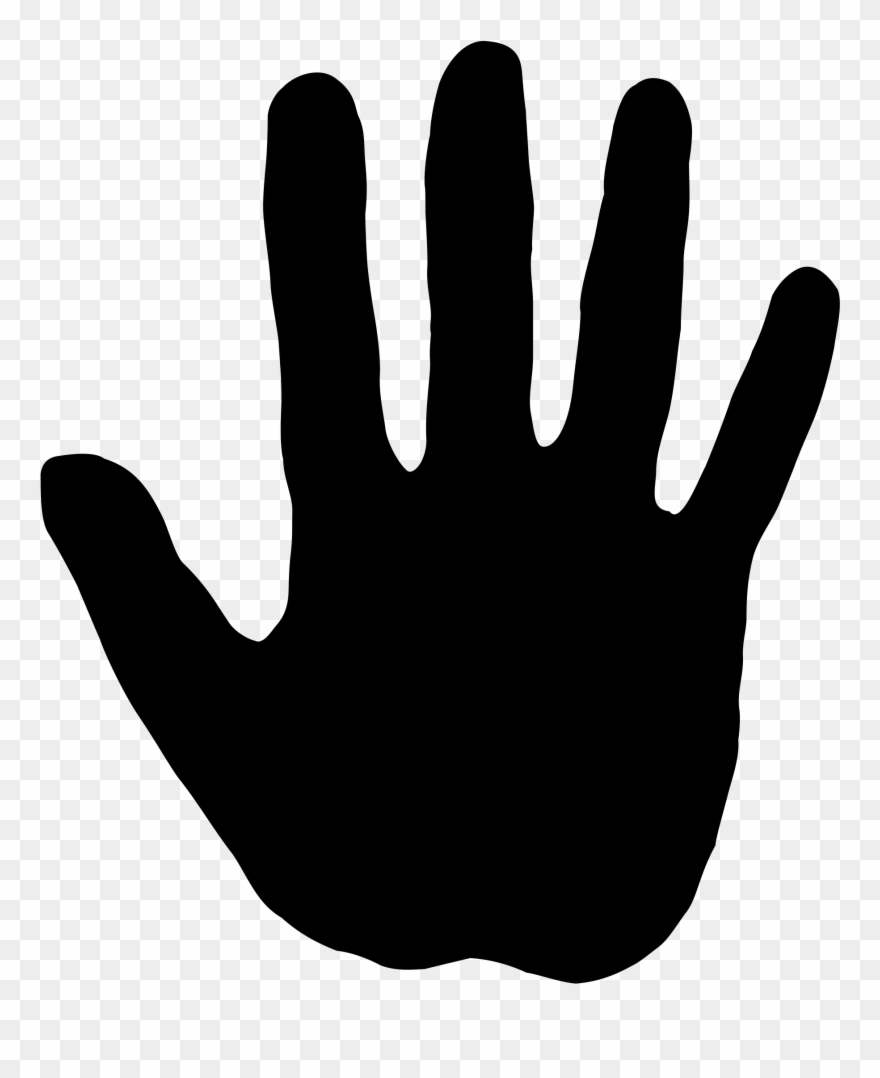 Hand finger thumb arm. Fingers clipart silhouette