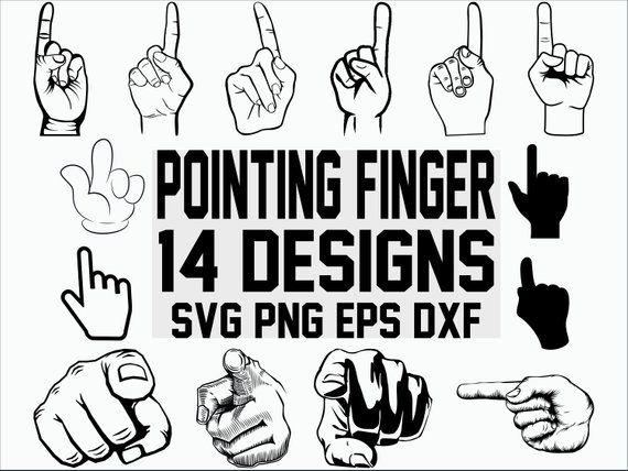 Pointing cut files . Finger clipart svg