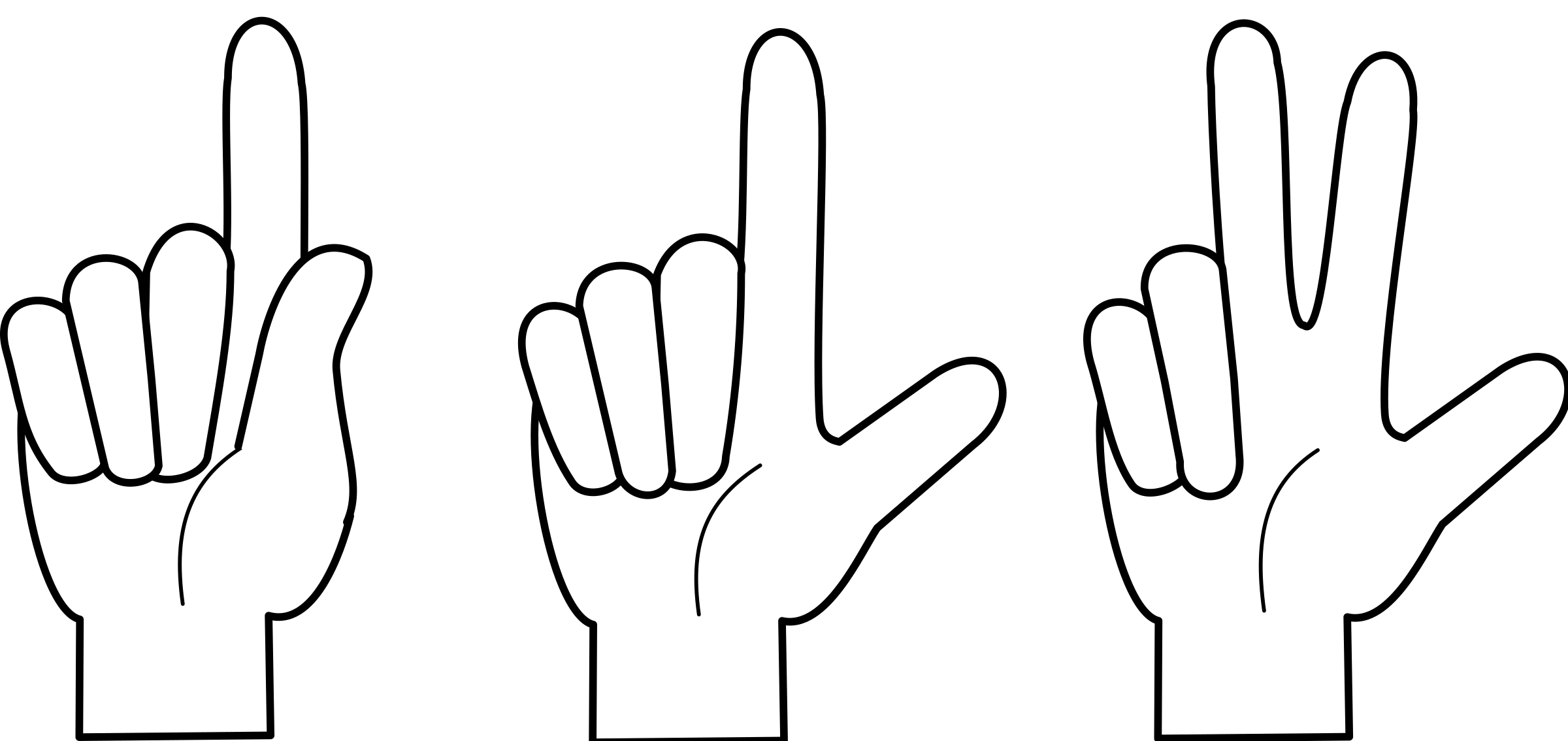 finger clipart two