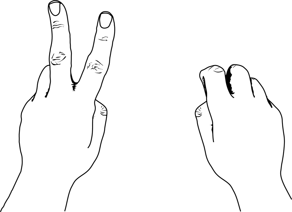 fingers clipart two hand