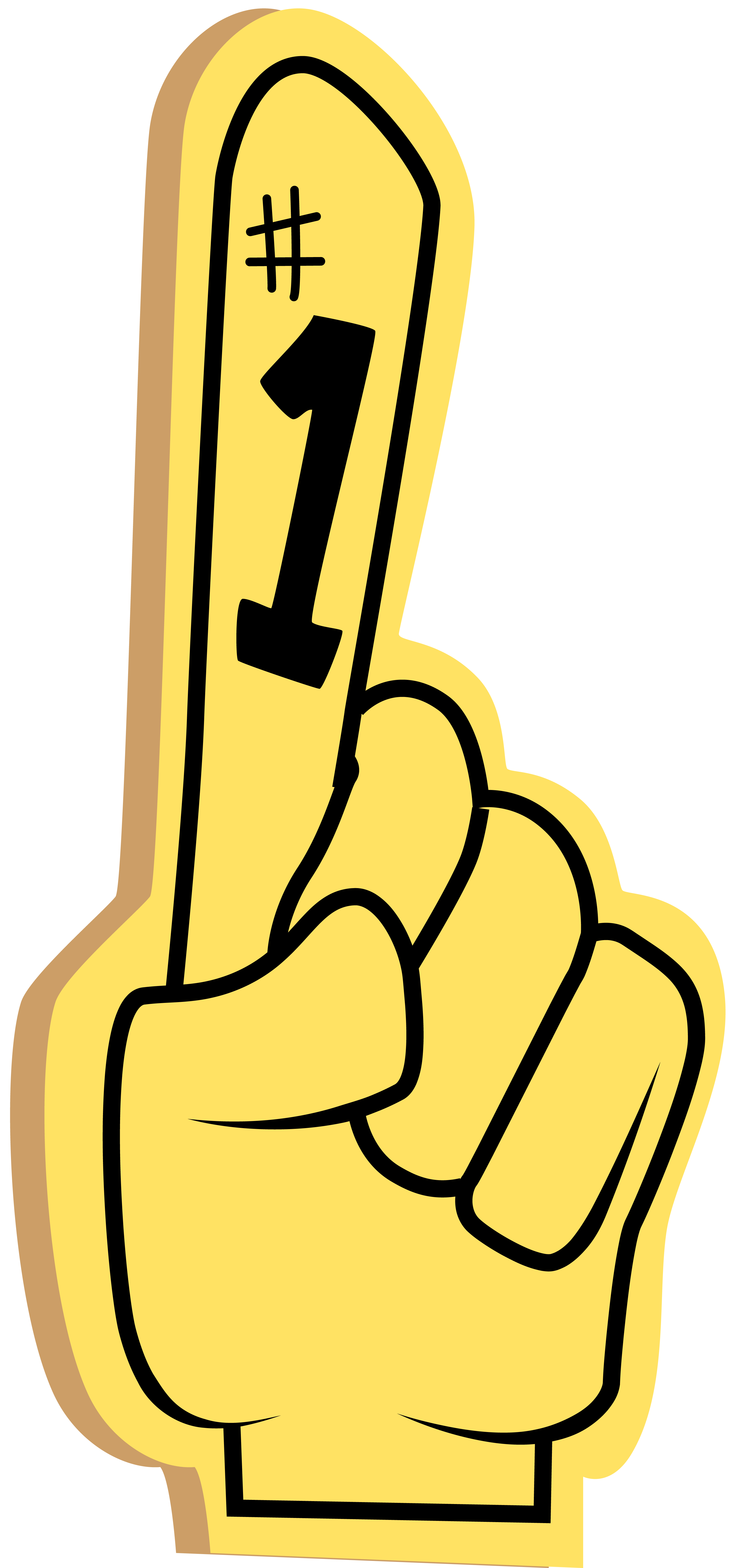 number 1 clipart one finger