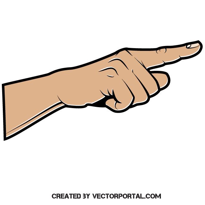 finger clipart vector