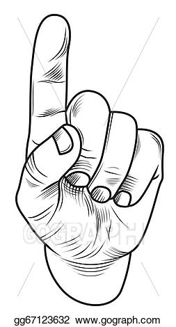 Fingers clipart pointer. Vector stock finger illustration