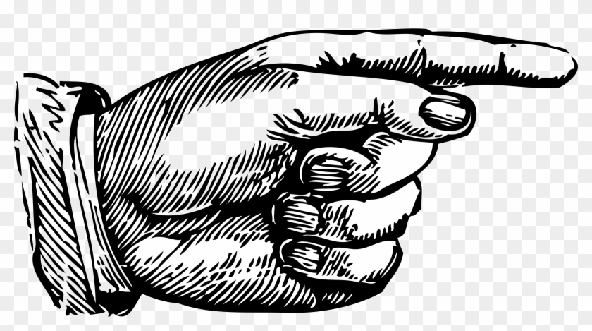 Hand pointing png clip. Finger clipart vintage