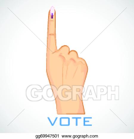 Voting clipart voting indian. Vector art hand with