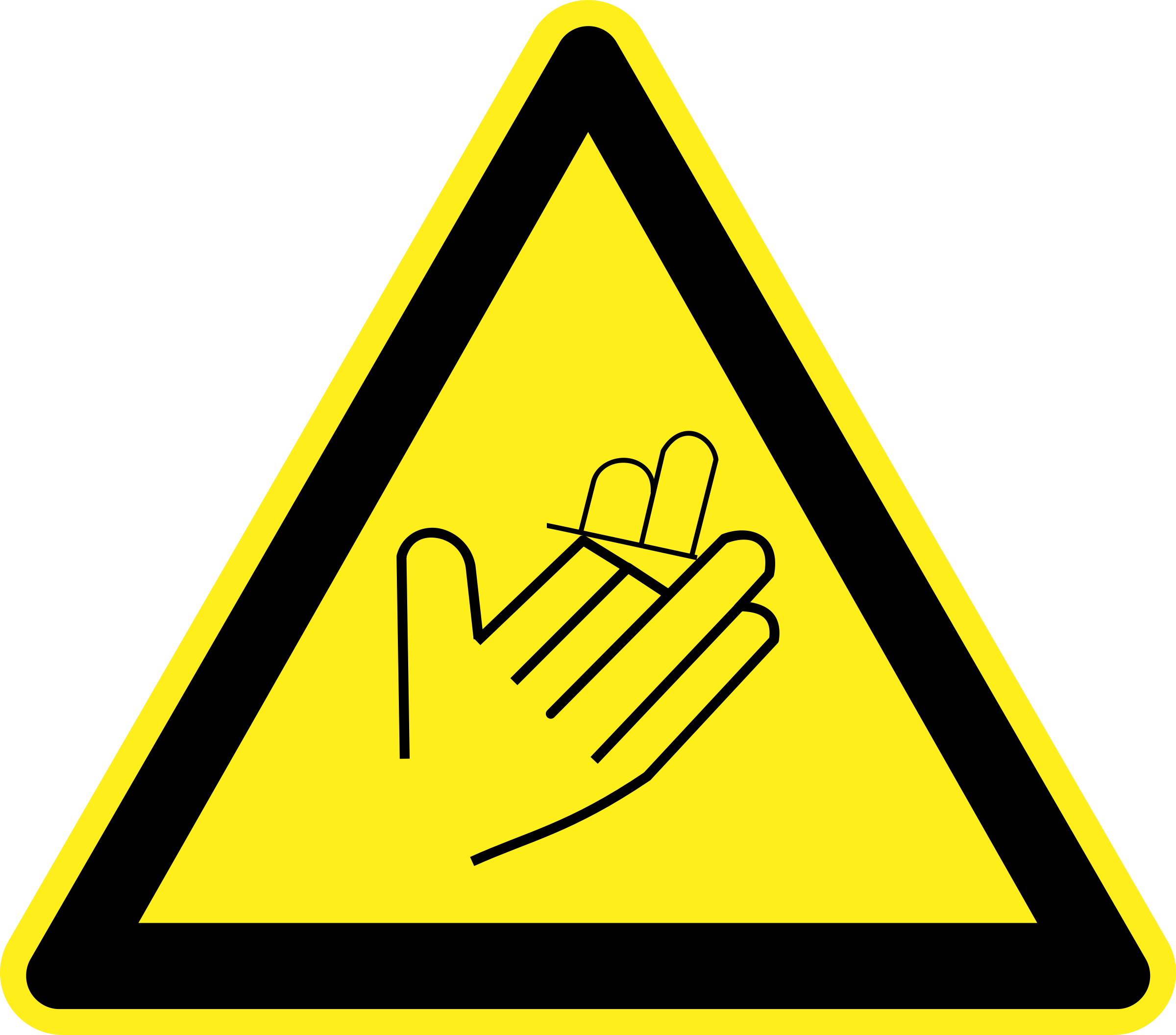 finger clipart warning
