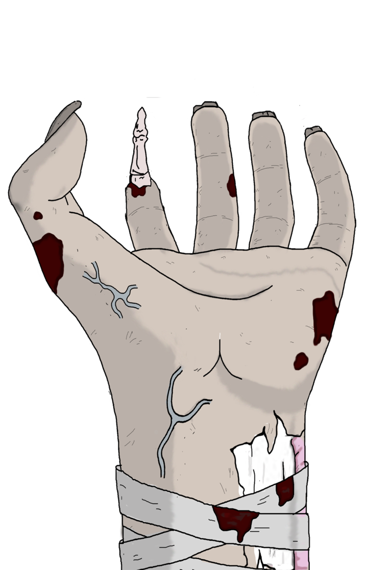 Finger clipart zombie. Hand by gehirnzellum on
