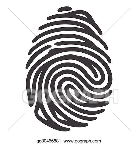 fingerprint clipart black and white