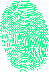 fingerprint clipart green