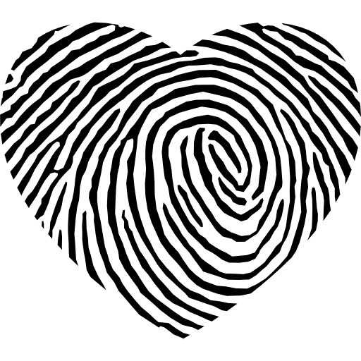 fingerprint clipart heart shaped