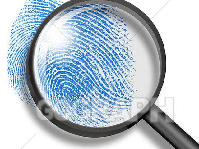 fingerprint clipart magnifier